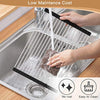 FNDDR03 Stainless Steel Foldable Dish Drying Rack Multipurpose Roll Up Dish Drying Rack